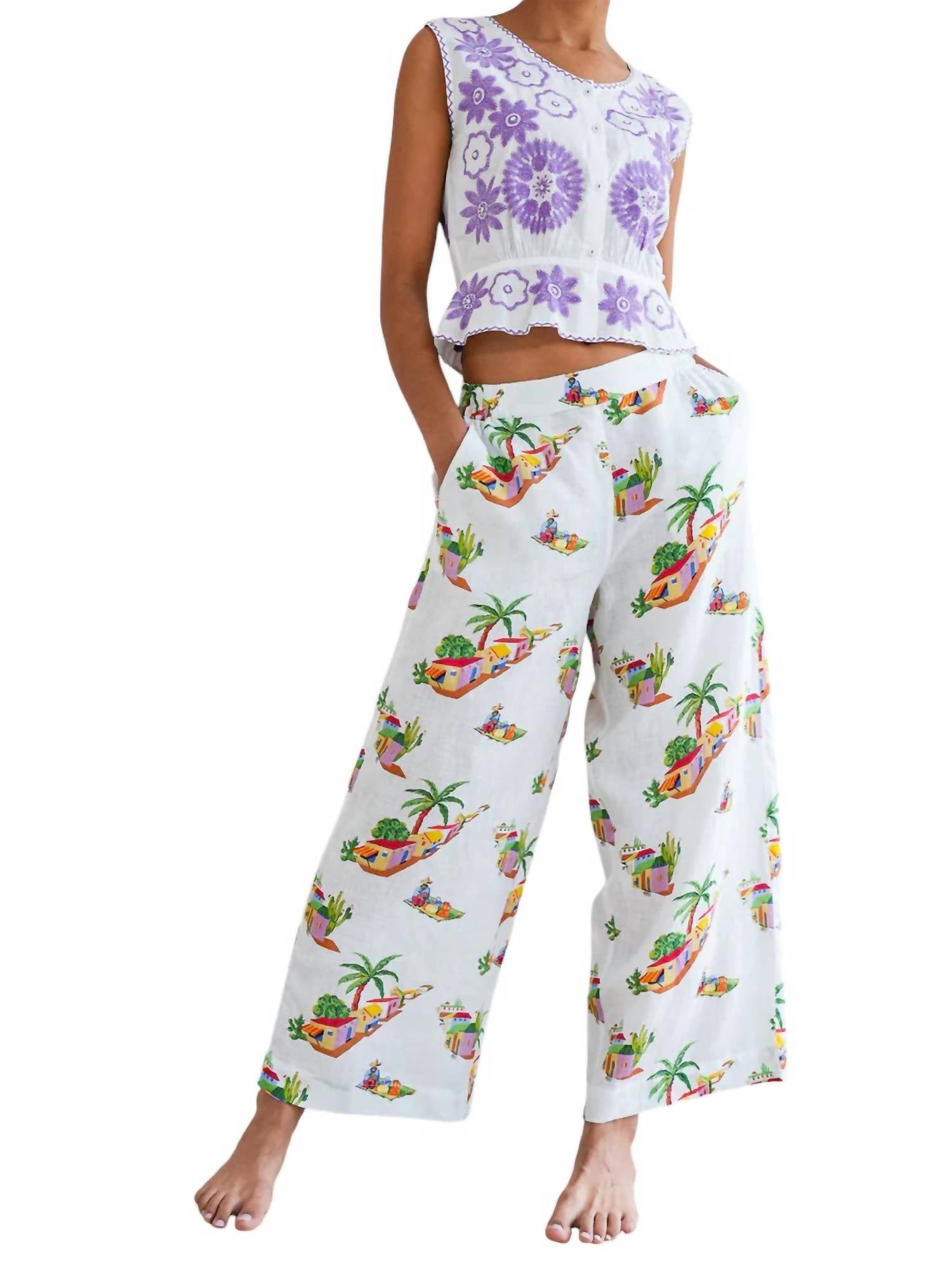 

Широкие брюки Fennel с принтом Village Nimo With Love, цвет village print