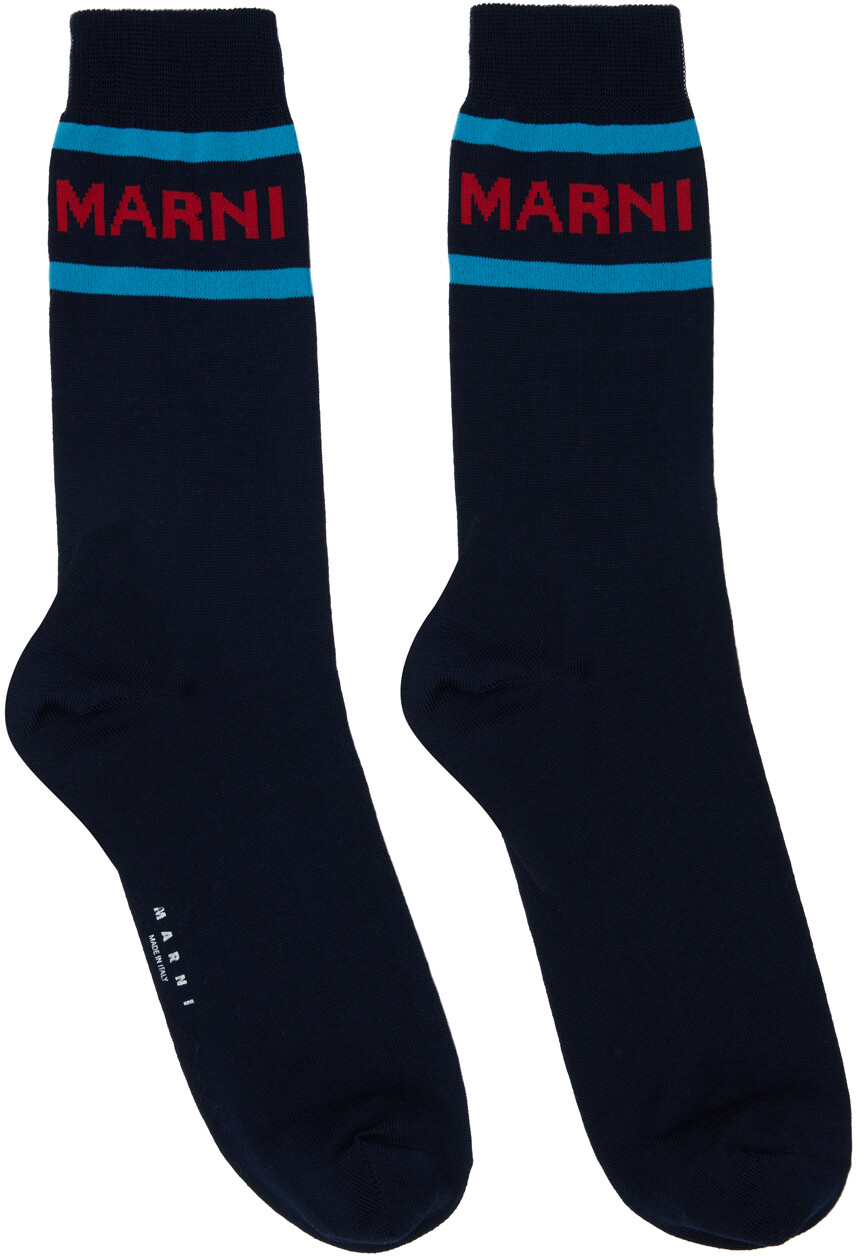 

Носки с логотипом Navy Marni