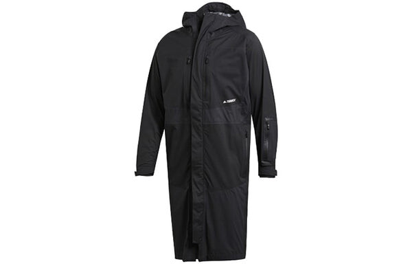 Куртка adidas Terrex_Wm 3L Jacket Casual Sports Long Hooded Jacket Black, черный — фото 2
