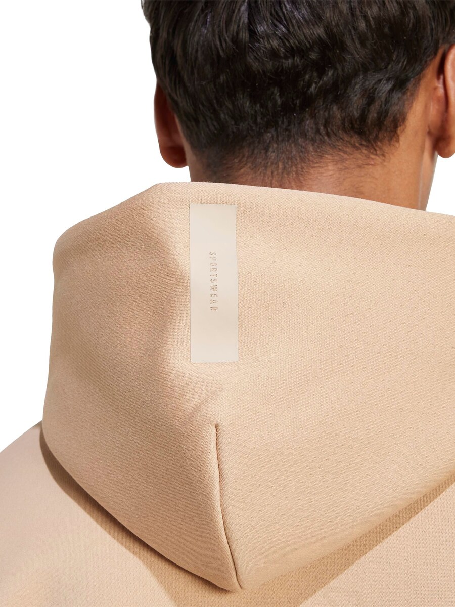 Спортивная толстовка с капюшоном на молнии ADIDAS SPORTSWEAR Z.N.E., цвет Beige/Ecru — фото 3