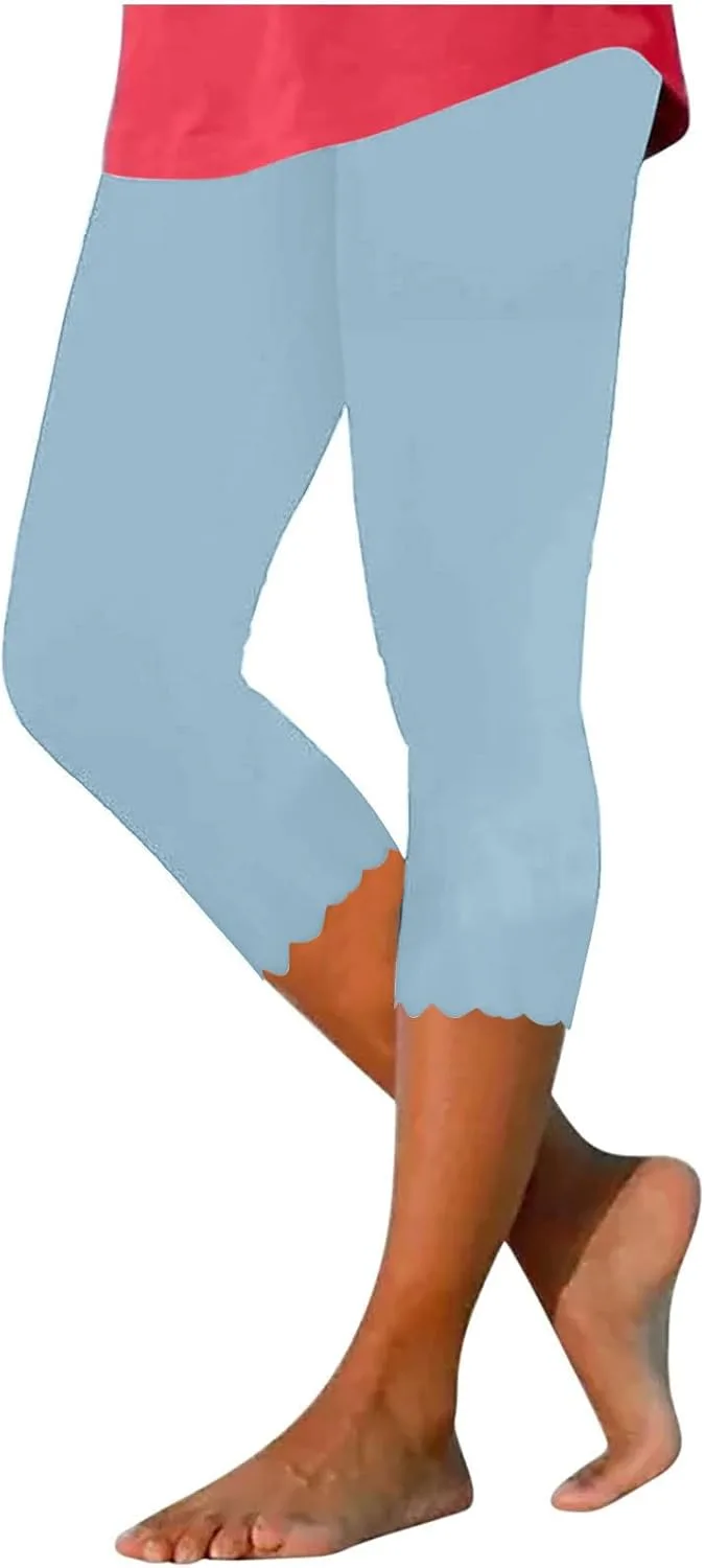 

NATHGAM Capri Leggings для женщин High Waisted