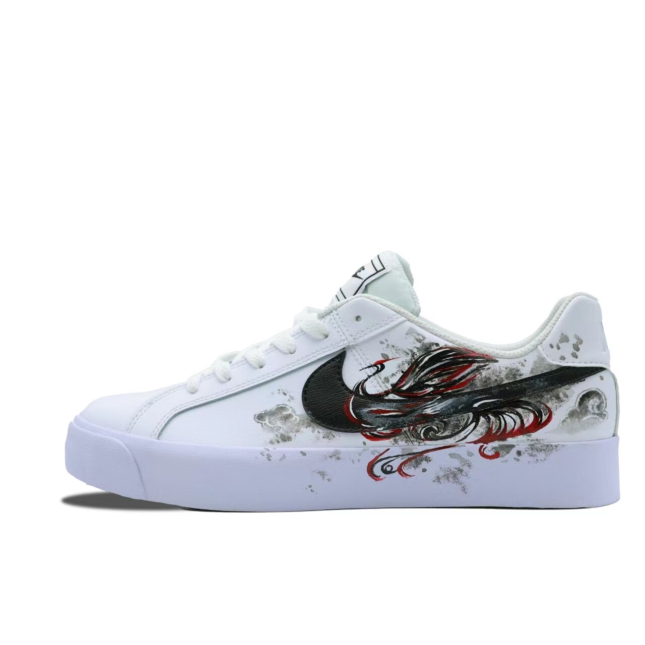 

Кроссовки Nike Court Royale Skateboarding Shoes Unisex Low-top Black/White/Red, красный