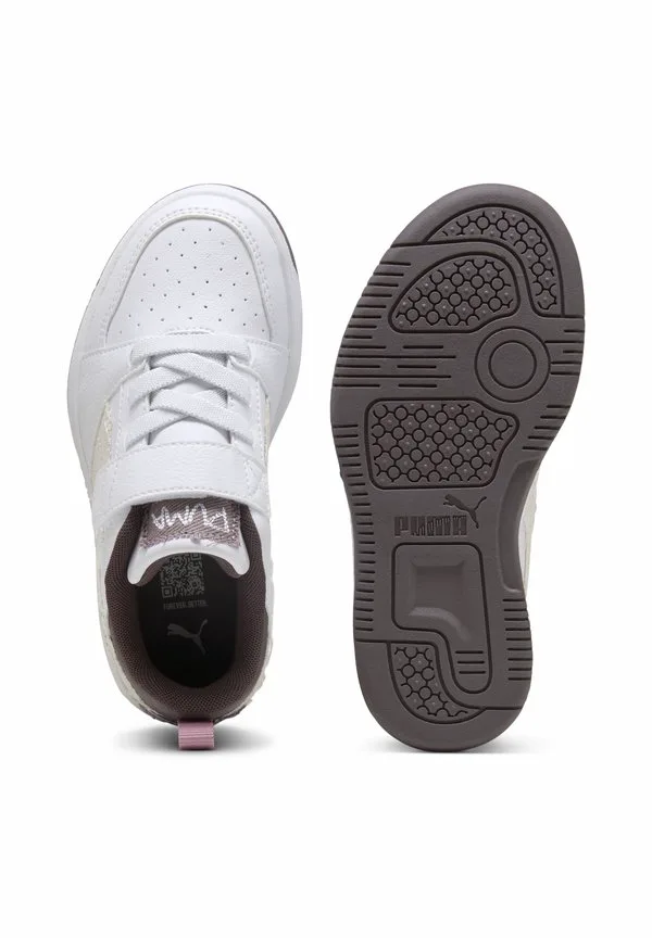 Кроссовки rebound mid Puma, White Vapor/Gray Plum Jam Raisin — фото 3