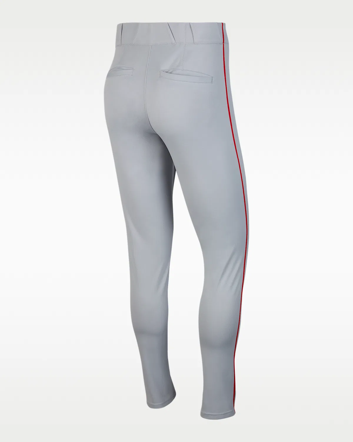 Мужские бейсбольные штаны с кантом Nike Vapor Select, Wolf Grey/University Red/Black — фото 2
