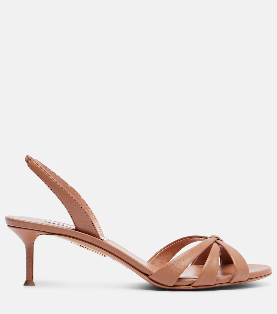 Кожаные сандалии Tati 50 Aquazzura, Powder Pink — фото 4