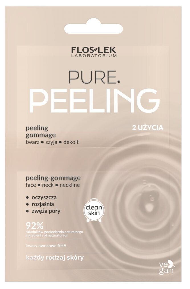 

Floslek Pure, Очищающий пилинг-гоммаж, 2x4 мл