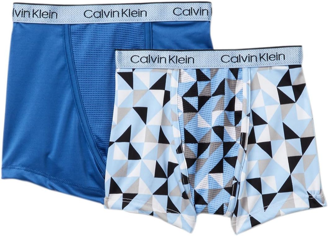 

Комплект из 2 трусов-боксеров Calvin Klein для мальчиков из микрофибры, Square Geo(U5135)/Default Blue