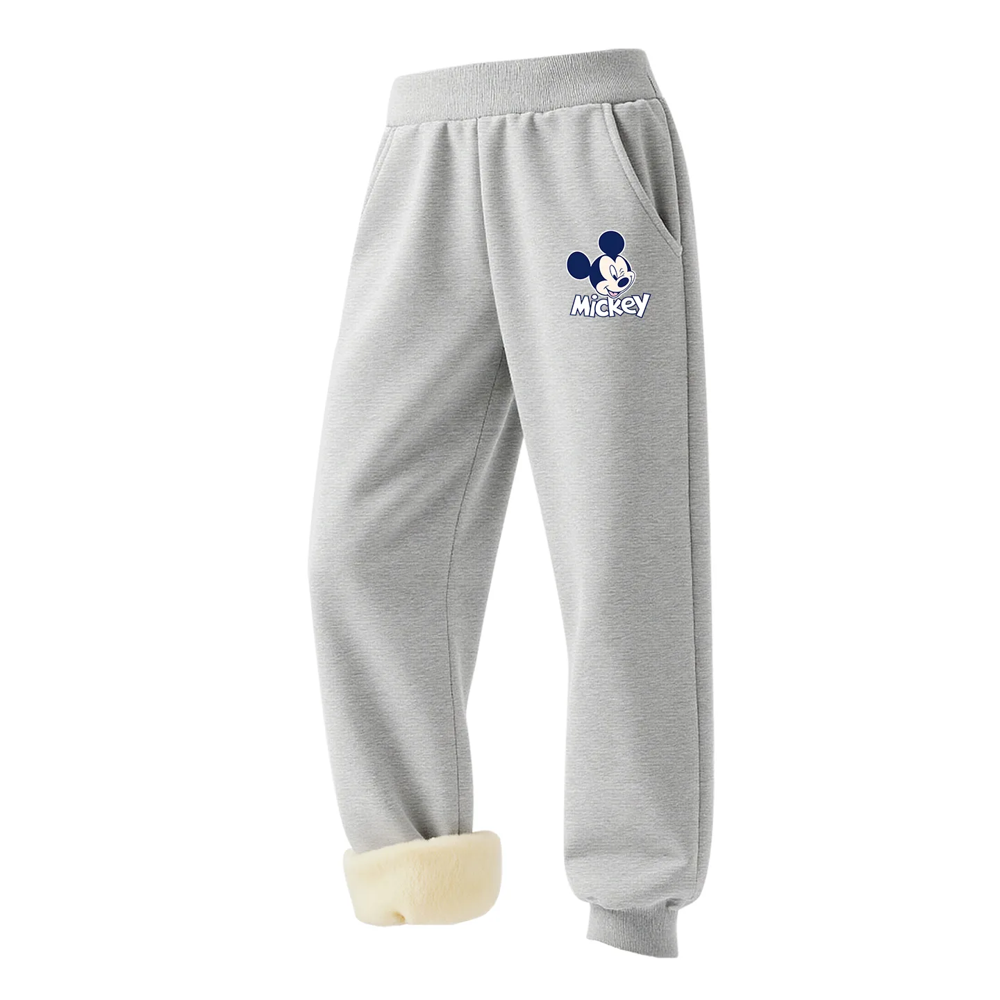 Детские вязаные спортивные штаны Disney, [Thickened Lamb's Wool]Dazzle Gray K Gray