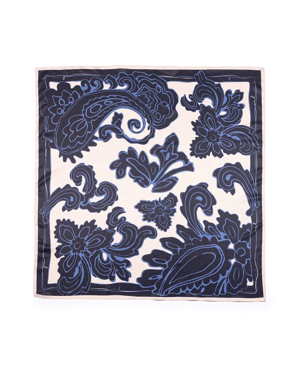 

Женский платок «Орнаментальный пейсли» Naulover, синий