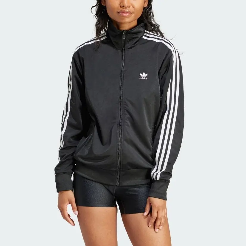 Adidas Originals Куртка Adicolor Classics Loose Firebird японская версия женская черная, Black — фото 4