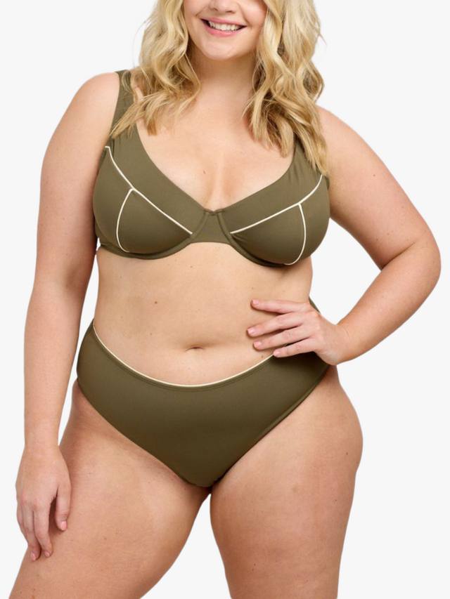 

Бюстгальтер-бикини с косточками и круглым вырезом Oola Lingerie, Olive