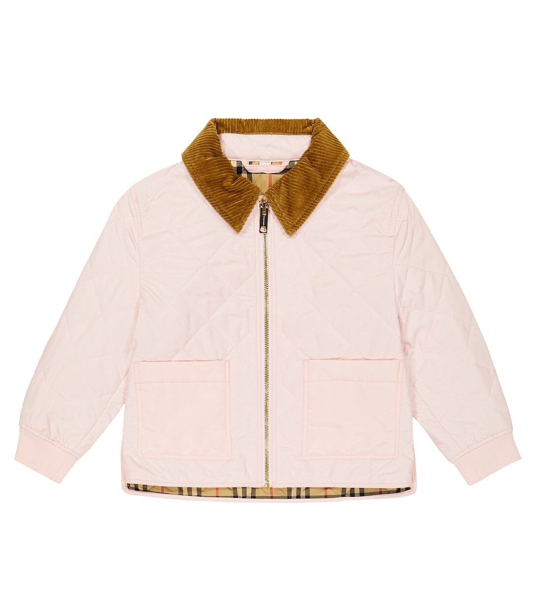 

Стеганое пальто Burberry, розовый
