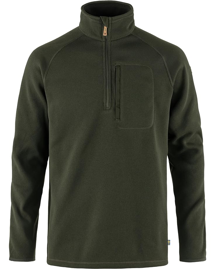 

Куртка Fjällräven Övik Fleece 1/2 Zip, цвет Deep Forest