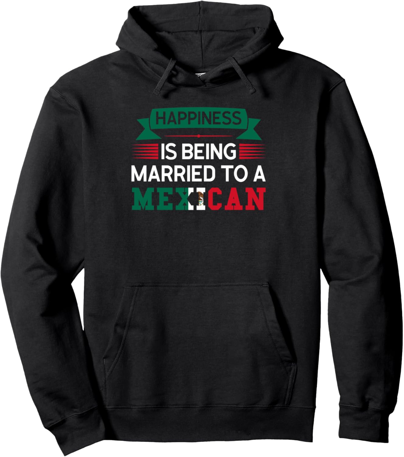 

Толстовка, Счастье связано с мексиканской толстовкой Mexican Roots & Mexican Flag Gifts, черный