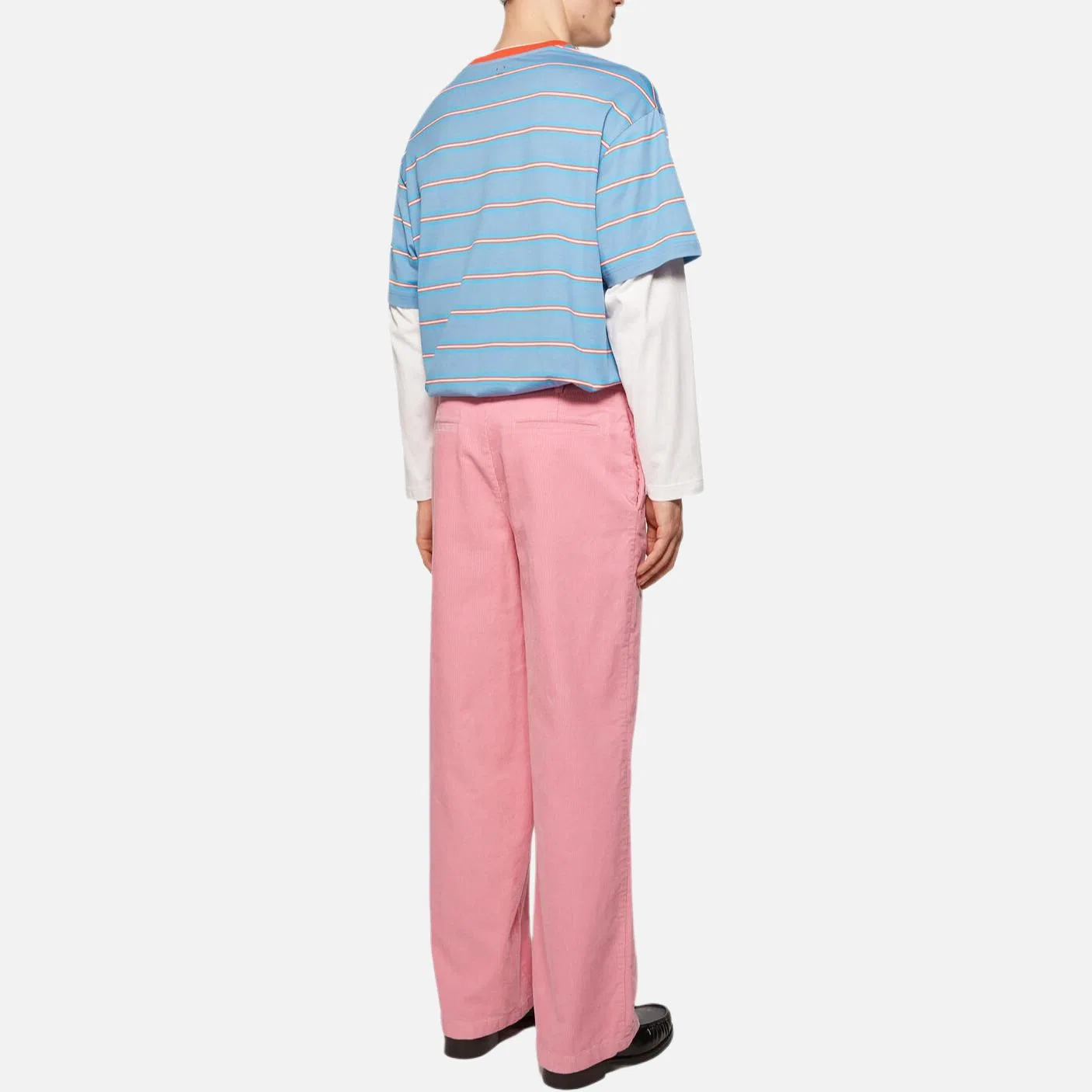 Брюки из вельвета прямого кроя Acne Studios, Tango Pink — фото 4