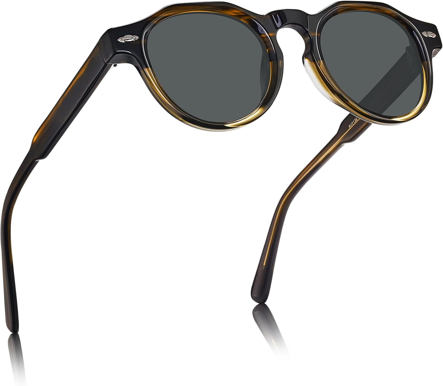 

Поляризованные мужские солнцезащитные очки AVAWAY круглой формы, итальянский ацетат, защита от УФ-излучения, ретро, ​​маленькие солнцезащитные очки, модные солнцезащитные очки AV2136, C07: Cappuccino / Grey Lens