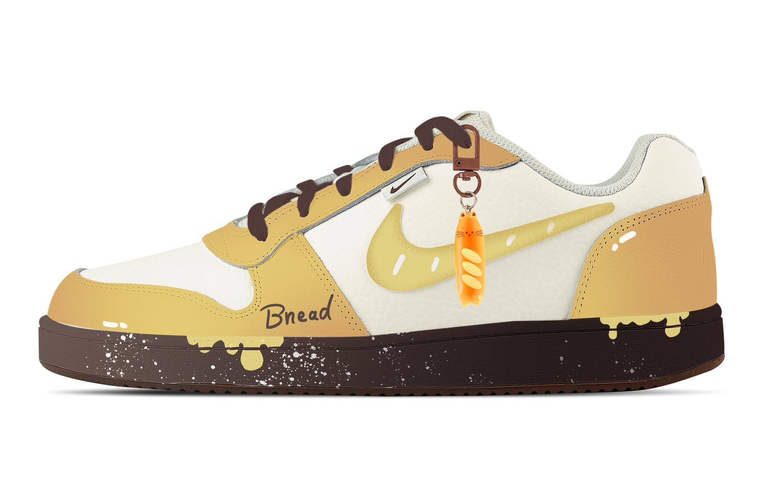 

Nike Кремовые багеты EBERNON устойчивые к истиранию низкие скейтерские кроссовки мужские желто-коричневые, цвет Yellow Brown