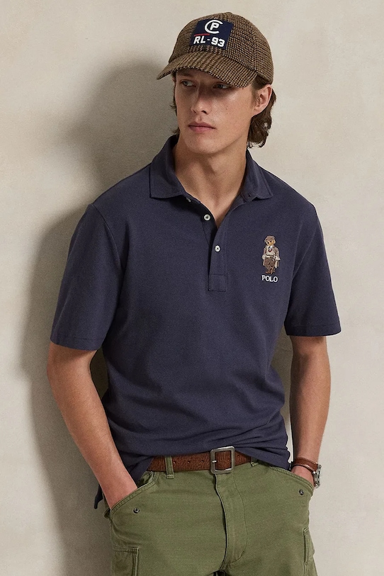 

Хлопковая поло Polo Ralph Lauren, синий
