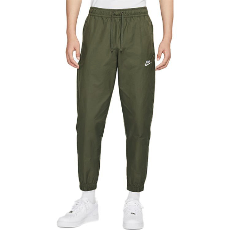 Спортивные брюки Men's Nike Solid Color Straight Bundle Feet Long Pants/Trousers Sports Pants/Trousers/Joggers Olive DD5311-222 — фото 4