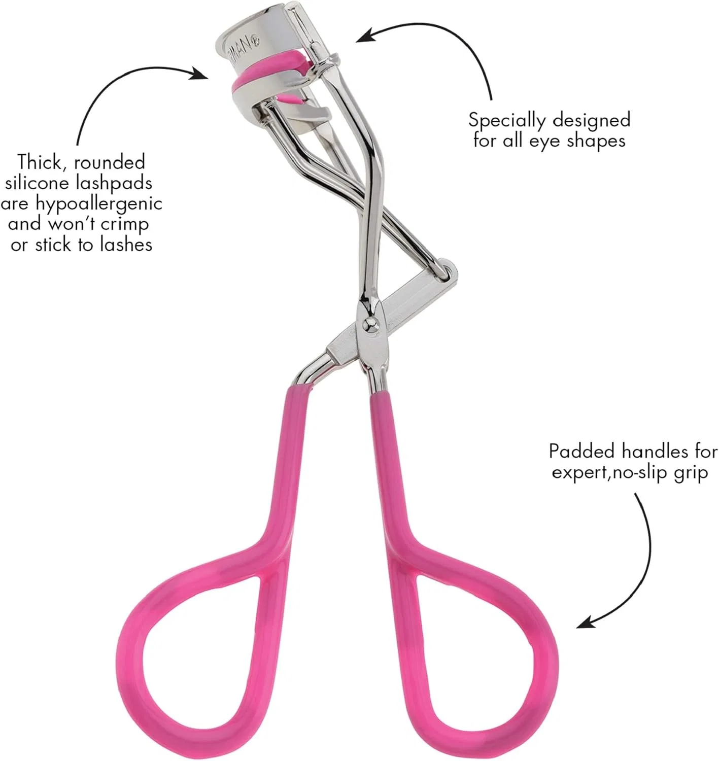 Щипцы для завивки ресниц Neon Great Grip от Tweezerman, розовые Tweezerman, Pink — фото 4