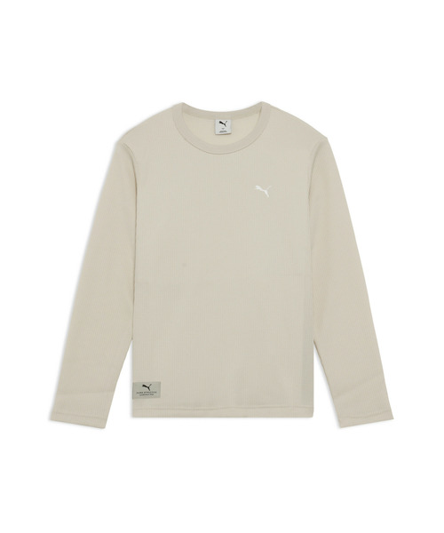 

Мужская футболка с длинным рукавом, классический крой PUMA, кремовый