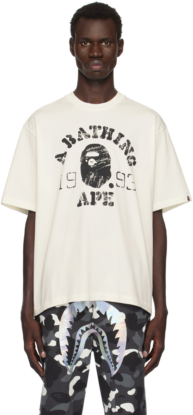 

Футболка свободного кроя с принтом Off-White Creen College BAPE