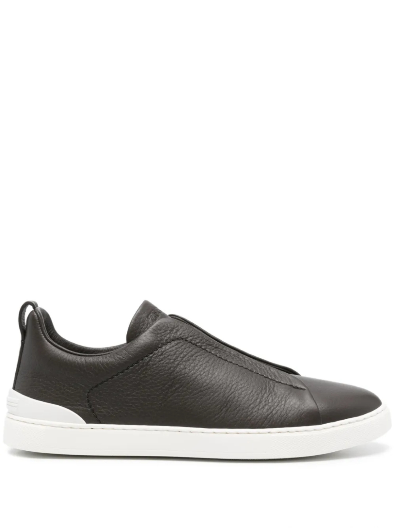 

Кожаные кроссовки Triple Stitch Zegna, коричневый