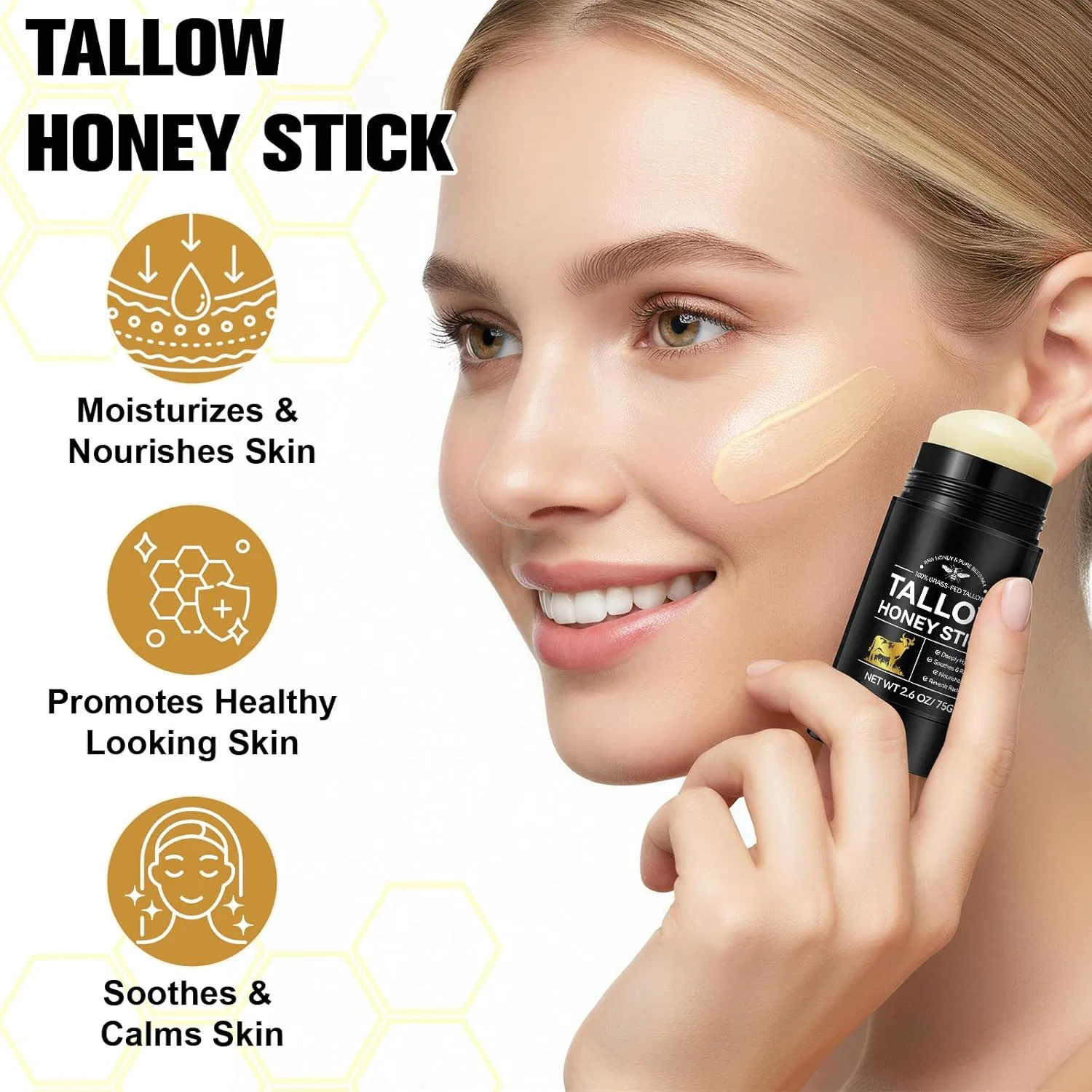 Натуральный увлажняющий бальзам-стик Tallow Honey для сухой и чувствительной кожи, 75 г Baoxiaoben — фото 2