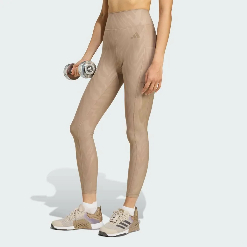 Леггинсы Optime AOP полной длины Adidas, brown