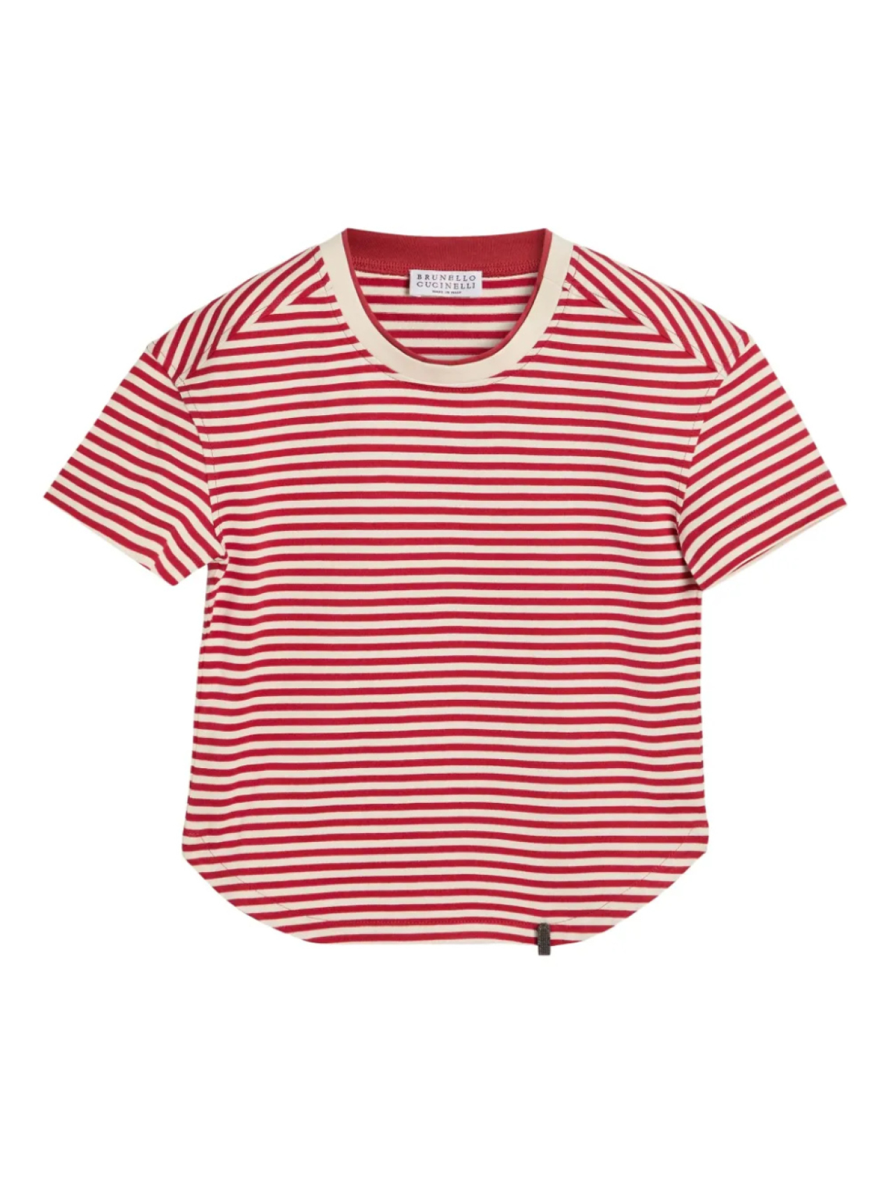 

Детская футболка в полоску Brunello Cucinelli Brunello Cucinelli Kids, красный
