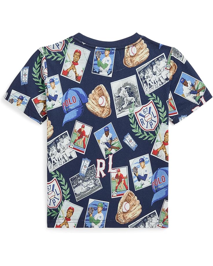 Футболка Polo Ralph Lauren Kids Baseball-Print Cotton Jersey Tee, цвет Baseball Cards Print — фото 2