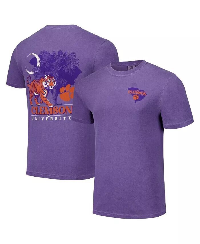

Мужская и женская фиолетовая футболка Clemson Tigers Hyper Local Palmetto Tiger Image One