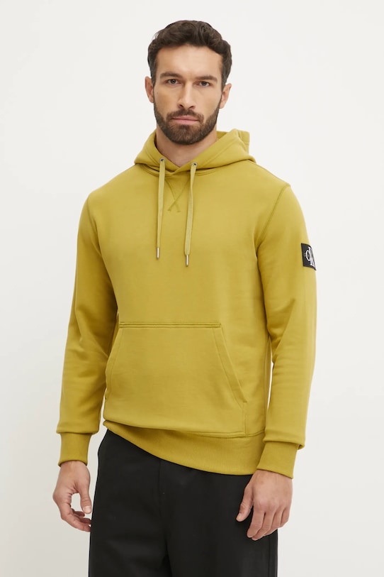 

Хлопковая толстовка Calvin Klein Jeans, зеленый