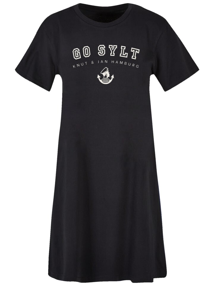 

Короткое платье F4NT4STIC Ladies Tee Dress Go Sylt Knut & Jan Hamburg, черный