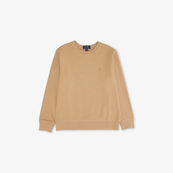 

Хлопковый свитшот для мальчиков с вышитым логотипом бренда Polo Ralph Lauren, мультиколор