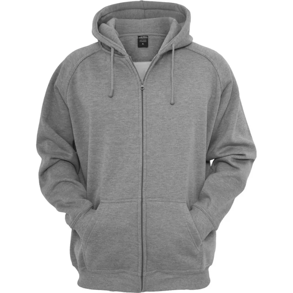 

Толстовка Urban Classics Zip Cotton Big, серый