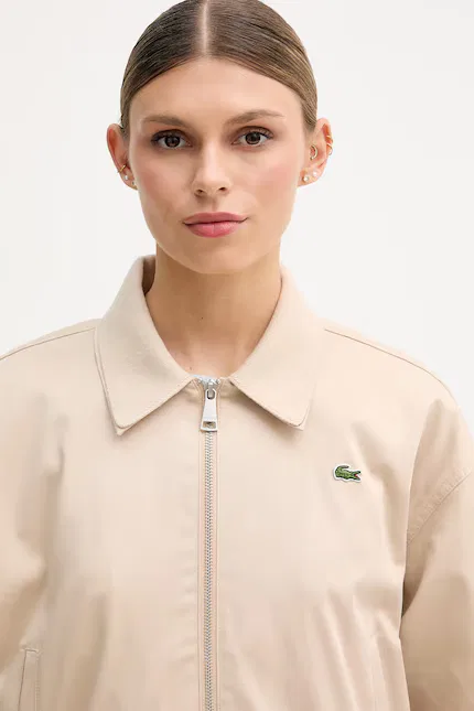 Куртка Lacoste Харрингтон, бежевый — фото 4