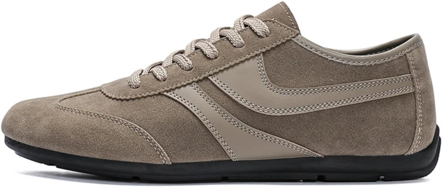 

Мужские модные кроссовки широкого размера, повседневные кроссовки из натуральной кожи, легкие и удобные кроссовки на шнуровке, противоскользящие, для улицы и работы Houdbdol, хаки