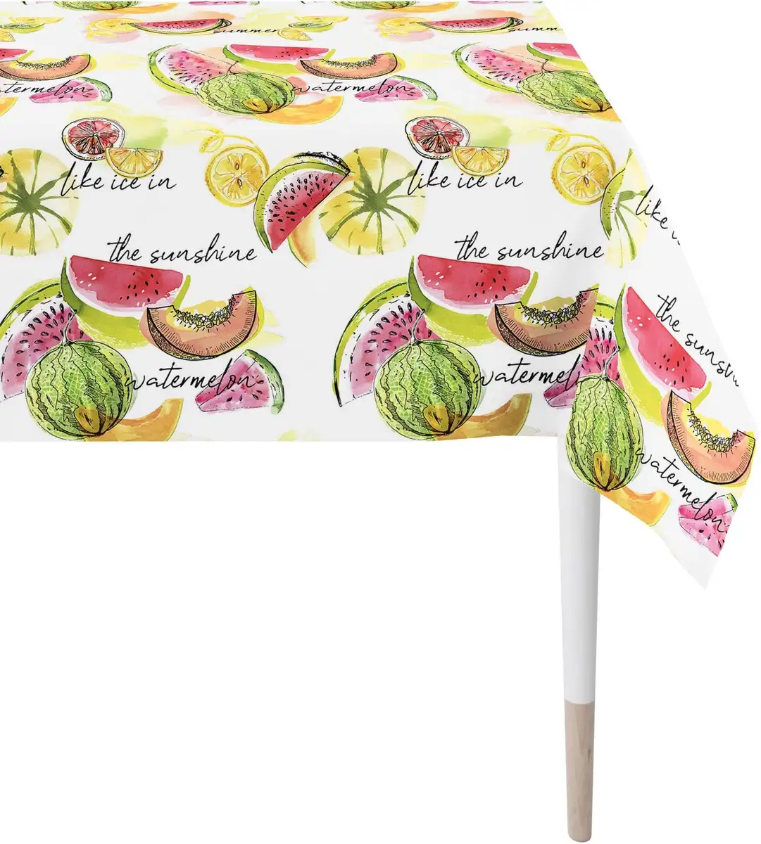 

Скатерть АПЕЛЬТ "7187 SUMMER GARDEN, летнее оформление, лето ", (1 шт.), цифровая печать APELT 150х250 см, белый/желтый/зеленый