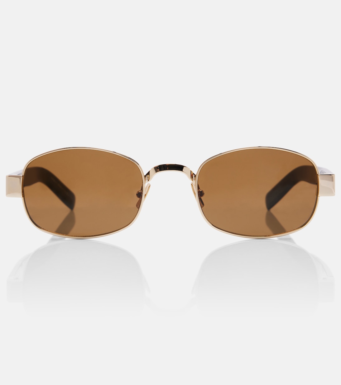 

SL 706 квадратные солнцезащитные очки Saint Laurent, Gold-Black-Brown