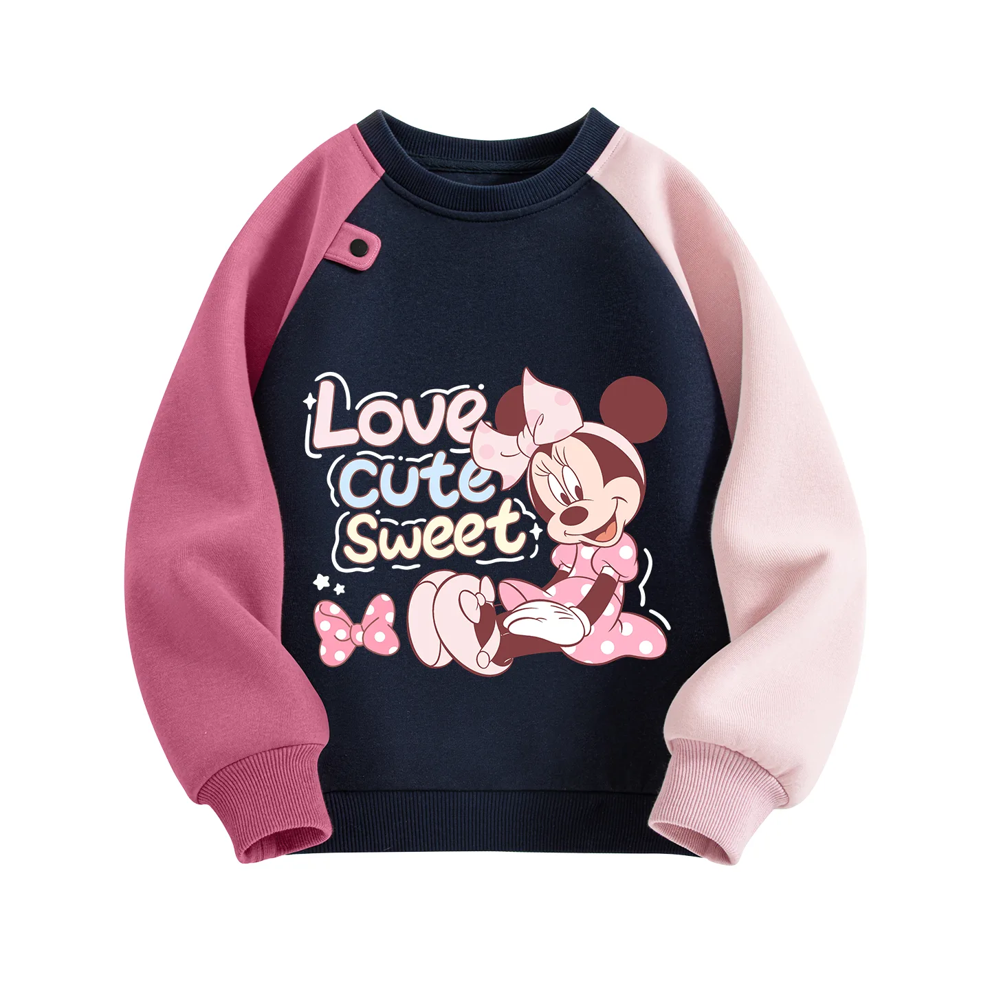 Детский свитшот с круглым вырезом Disney, Deloroni Fuchsia