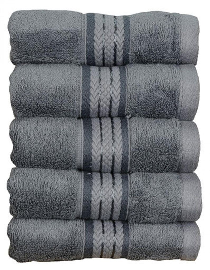 

Полотенце для гостей из хлопка 30х50см нефрит (2 шт.) A & R, серый