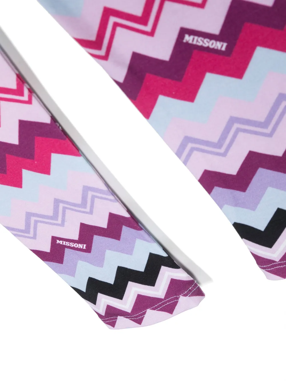 Леггинсы из джерси с принтом зигзаг Missoni Kids, розовый — фото 3