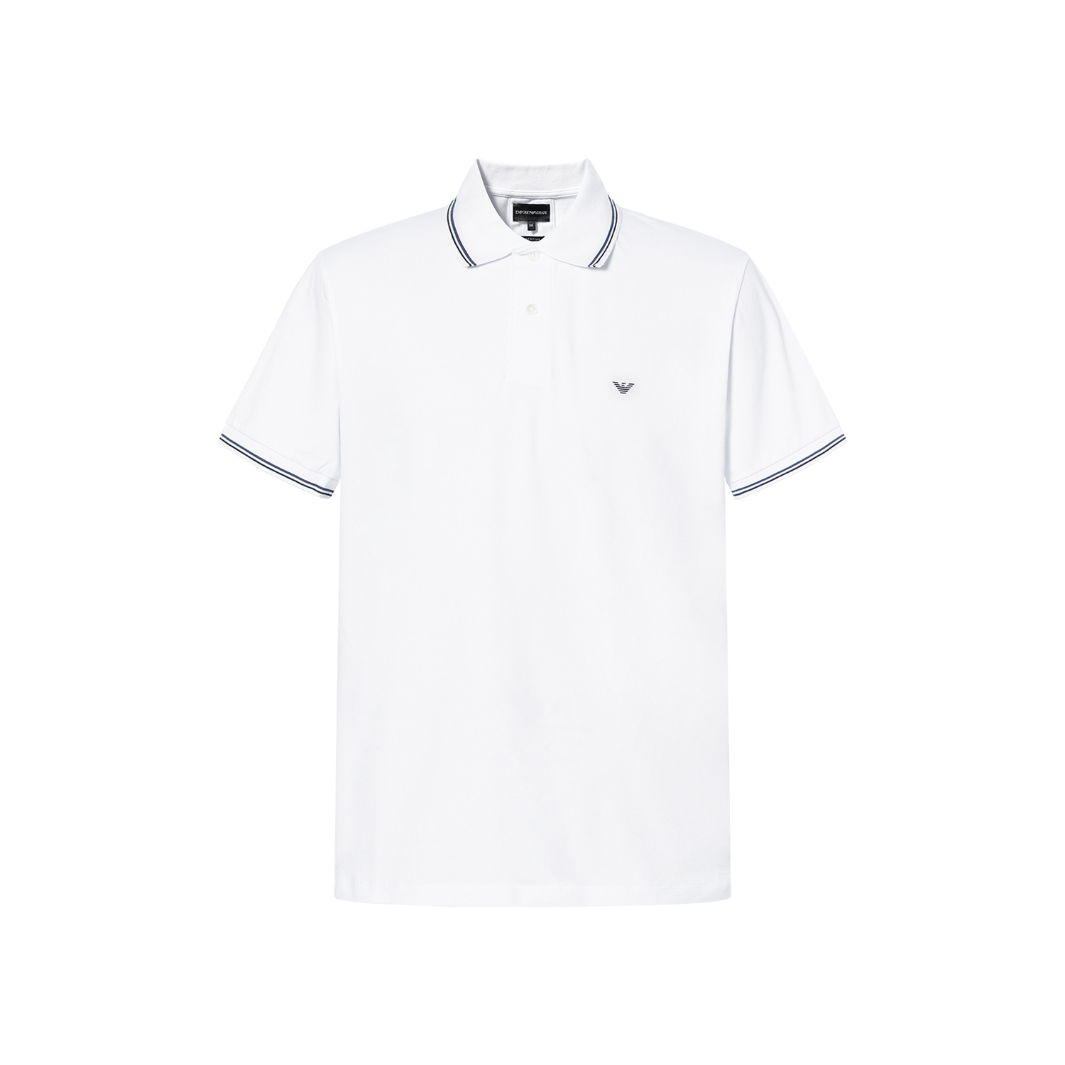 Детализированная поло с коротким рукавом Logo EMPORIO ARMANI, белый — фото 3