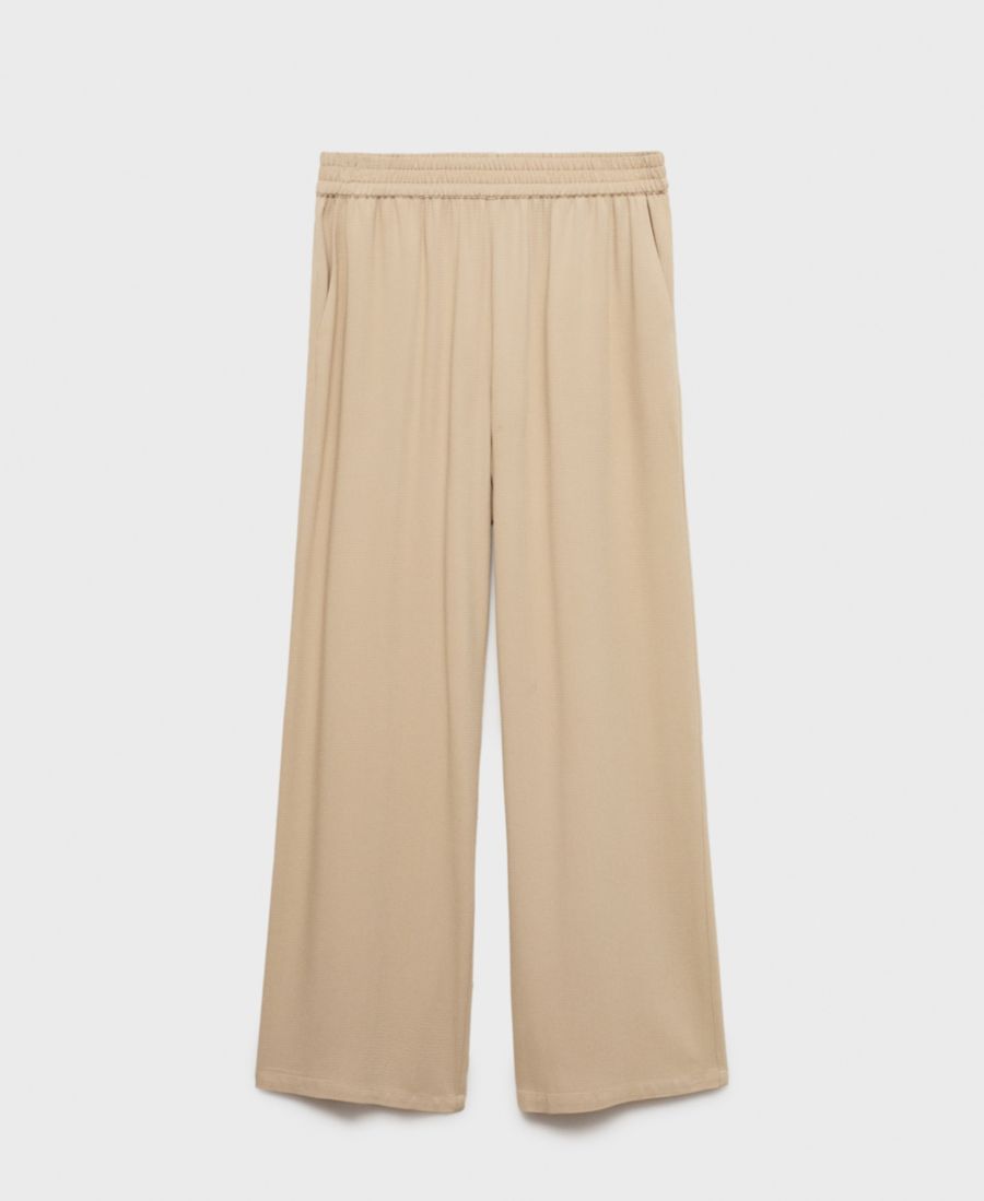 

Женские брюки прямого кроя с эластичным поясом MANGO, Beige