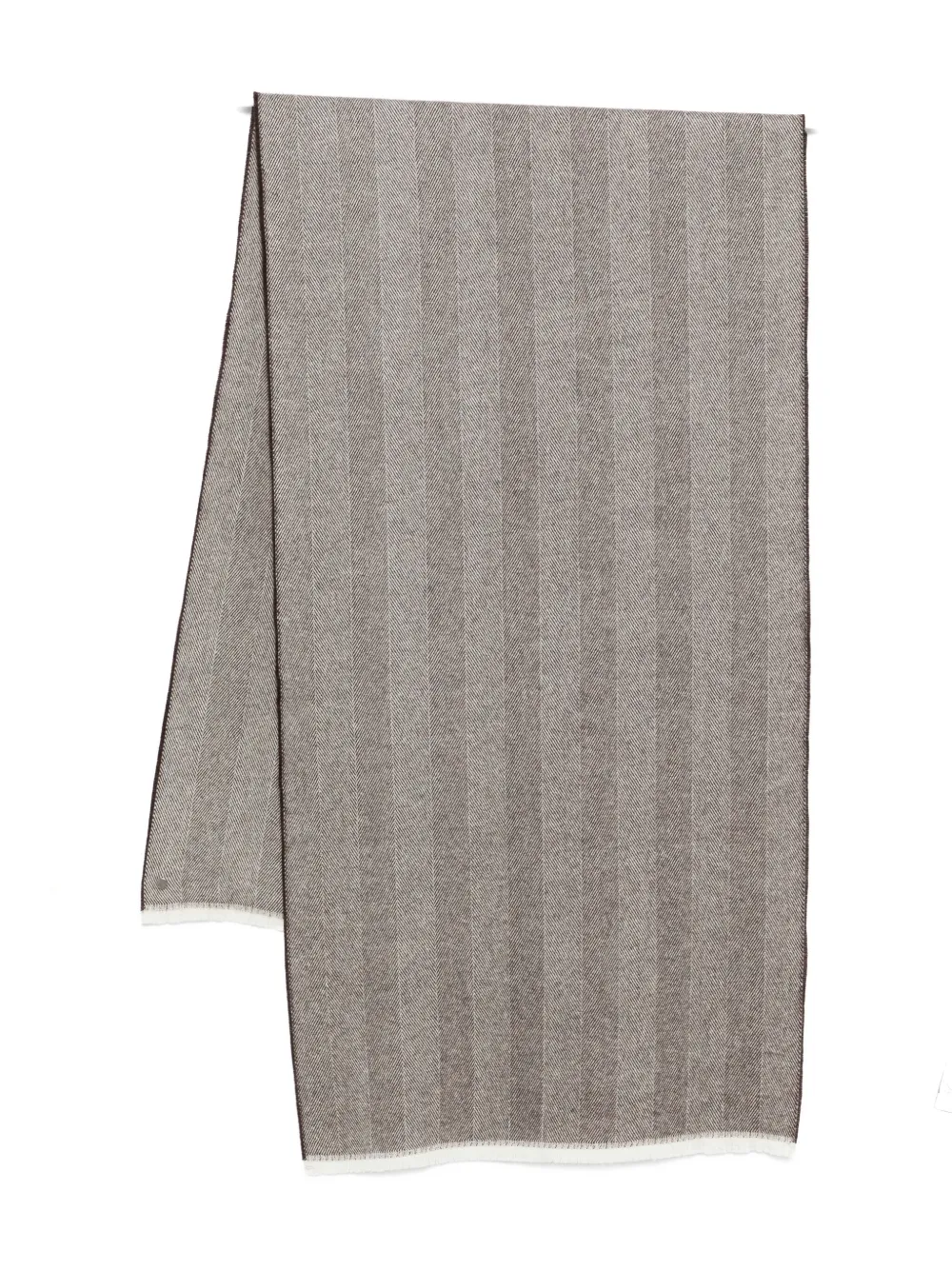 

Полосатый шарф Corneliani, коричневый