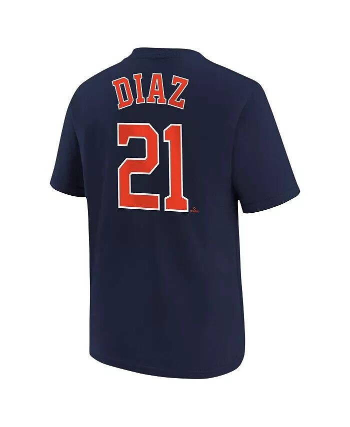 Темно-синяя футболка Big Boys Yainer Diaz Houston Astros с именем и номером Nike, синий — фото 3