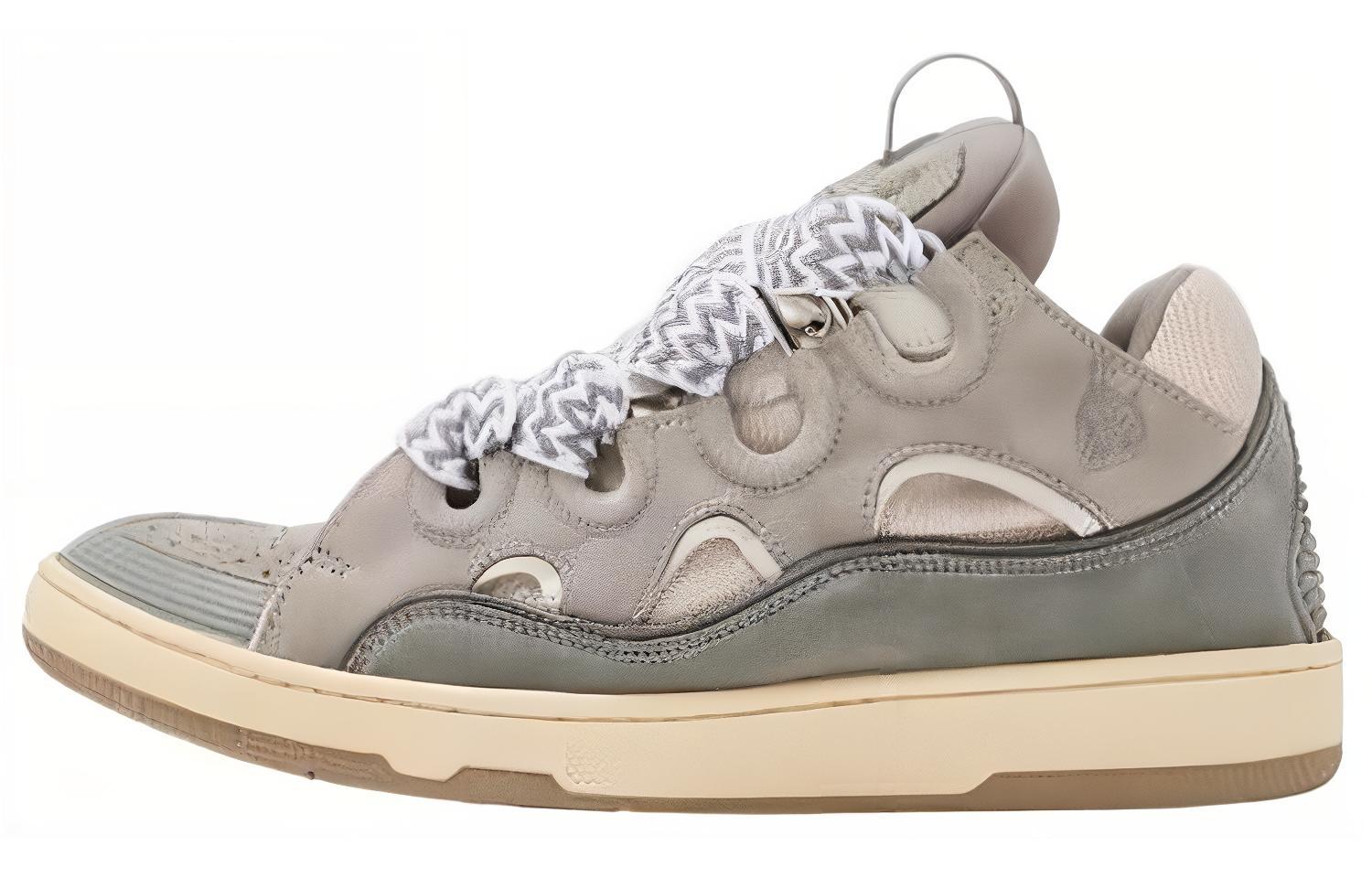 

Кроссовки Curb Lanvin серые слоновая кость