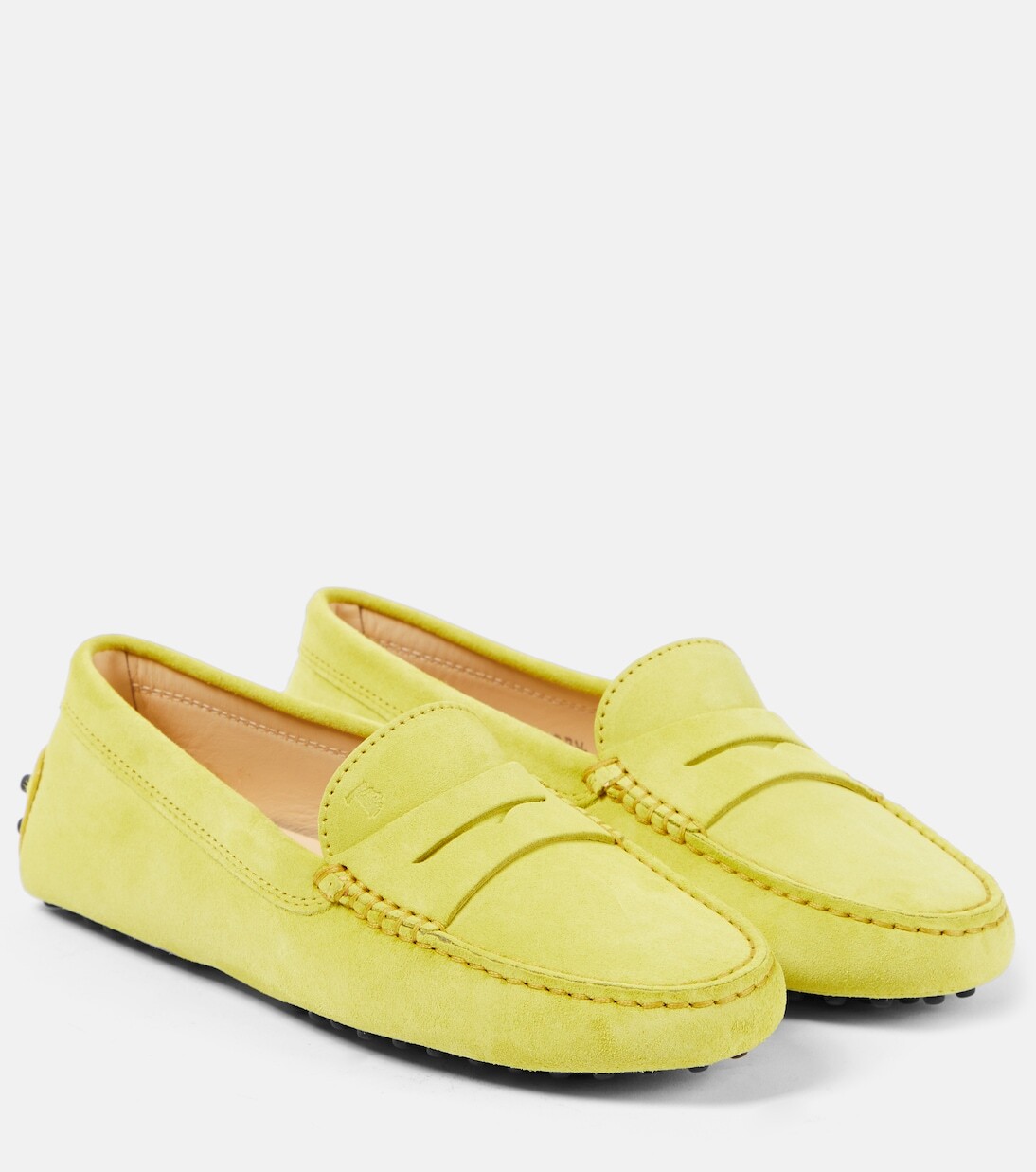 Замшевые мокасины gommino Tod'S, желтый