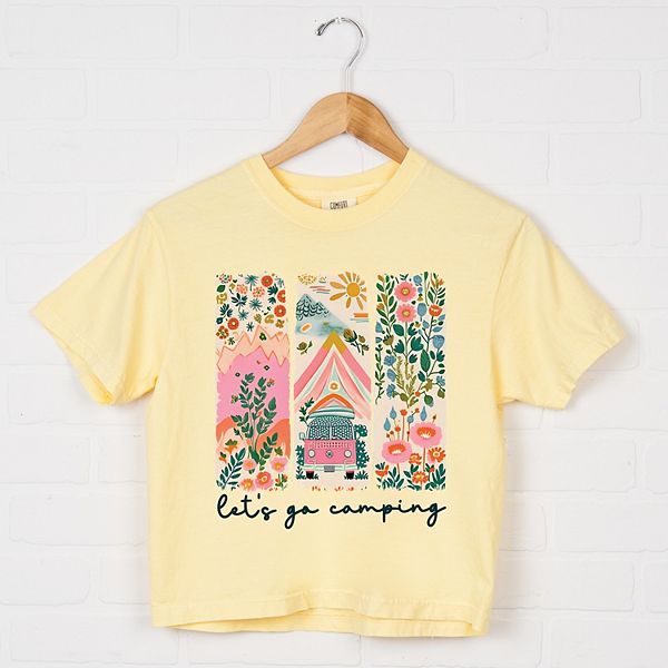 

Футболка Let's go camping van boxy crop top Simply Sage Market, Зеленый, Футболка Let's go camping van boxy crop top Simply Sage Market